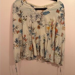 Rebecca Taylor Cream Floral Blouse